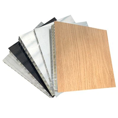 Wood grenn aliminyòm siwo myèl plafon Panel